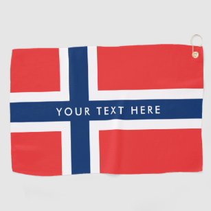 Norwegian flag of Norway custom golfing gift Golf Towel