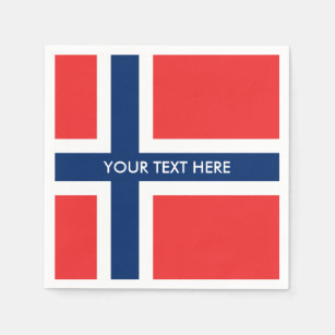 Norwegian flag of Norway custom party napkins