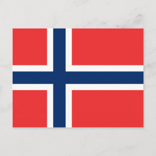 Norwegian flag of Norway custom postcards