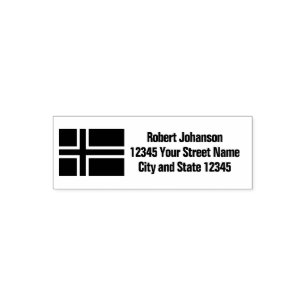 Norwegian flag of Norway custom return address Self-inking Stamp