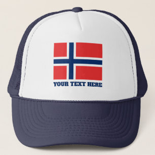 Norwegian flag of Norway custom trucker hat
