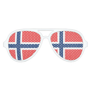 Norwegian flag of Norway party shades sunglasses
