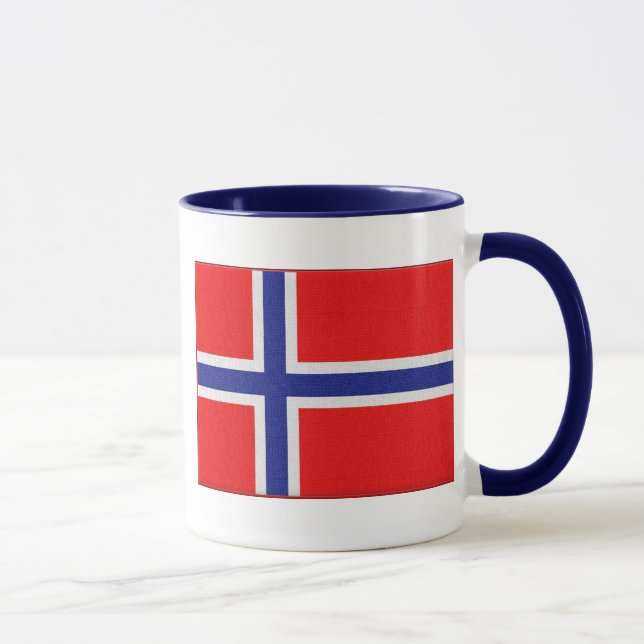 Norwegian Flag of Norway Scandinavian Mug (Right)