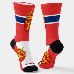 Norwegian Flag Patriotic, Sustainable Norway Socks