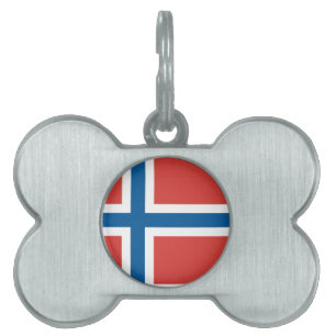 Norwegian Flag Pet Name Tag
