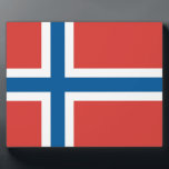 Norwegian Flag Plaque<br><div class="desc">Flag of Norway</div>