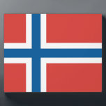 Norwegian Flag Plaque<br><div class="desc">Flag of Norway</div>