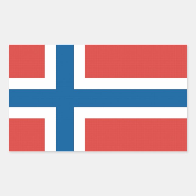 Norwegian Flag Rectangular Sticker (Front)