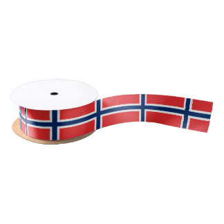 Norwegian flag  ribbon satin ribbon