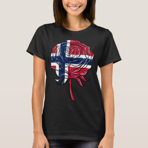Norwegian Flag Rose Norwegian Women T-Shirt