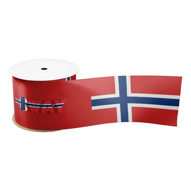 Norwegian flag satin ribbon (Spool)