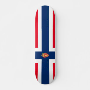 Norwegian flag skateboard