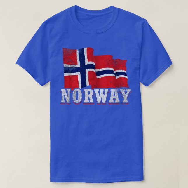 Norwegian Flag T-Shirt (Design Front)