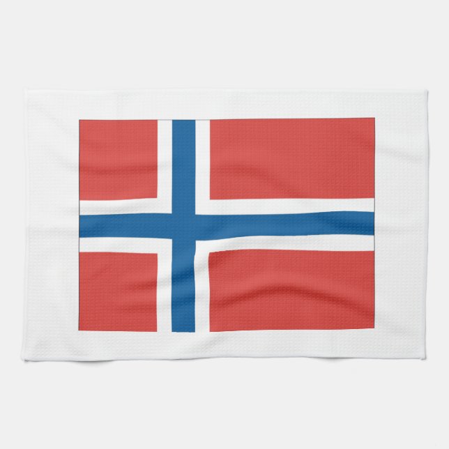 Norwegian Flag Tea Towel (Horizontal)