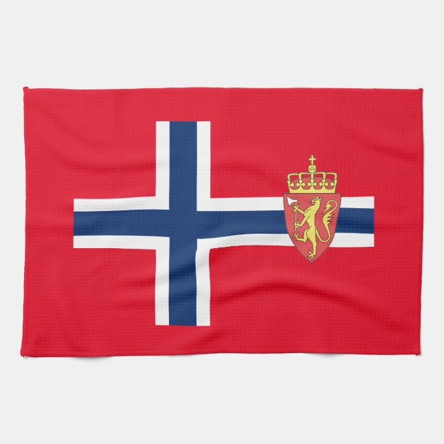 Norwegian flag tea towel (Horizontal)