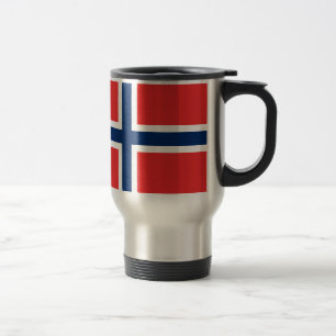 Norwegian flag travel mug
