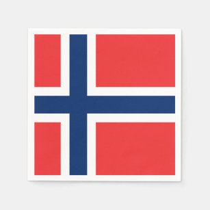 Norwegian Flags Napkin