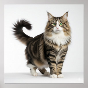 Norwegian Forest Cat Art Poster