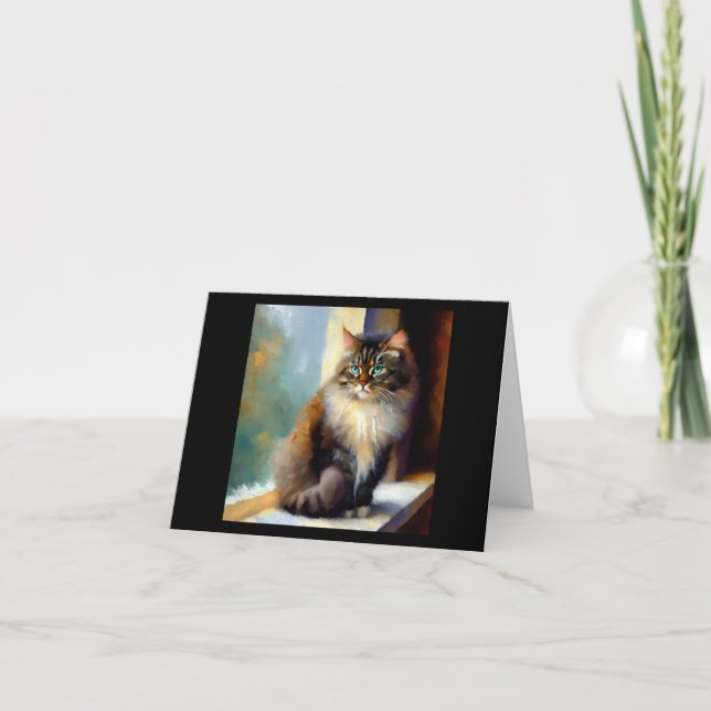 Norwegian Forest Cat  Card (Front)