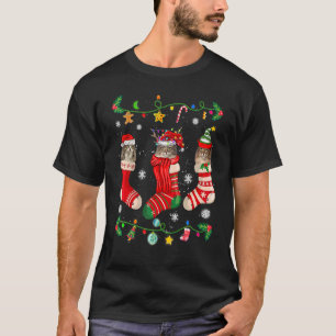 Norwegian Forest Cat Christmas Socks Xmas Cat T-Shirt