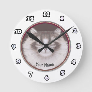 Norwegian Forest Cat   clock