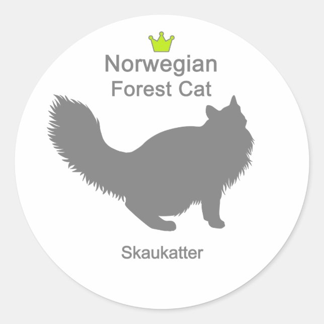 Norwegian Forest Cat g5 Classic Round Sticker (Front)