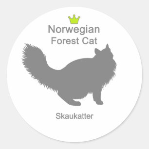 Norwegian Forest Cat g5 Classic Round Sticker