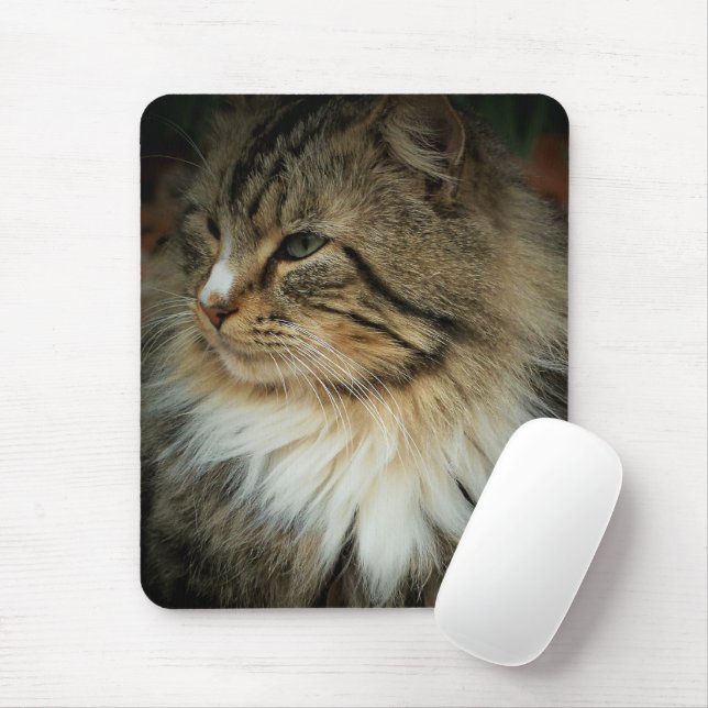 Norwegian Forest Cat Mousepad (With Mouse)