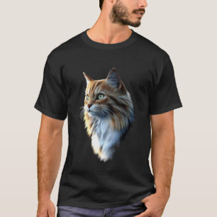 Norwegian Forest Cat Norsk Skogkatt Cat Lover Fore T-Shirt