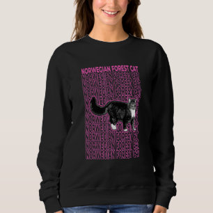 Norwegian Forest Cat Pastel Aesthetic Sweatshirt