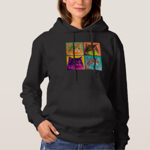Norwegian Forest Cat Pop Illustration Colorful  1 Hoodie