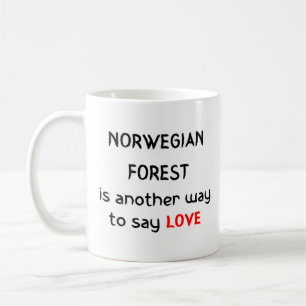 norwegian forest love coffee mug