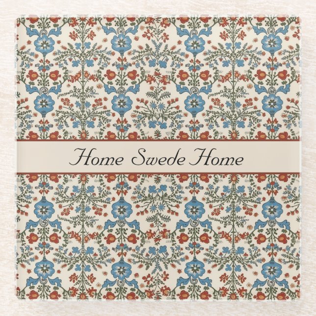 Norwegian Garden, custom Glass Coaster (Front)