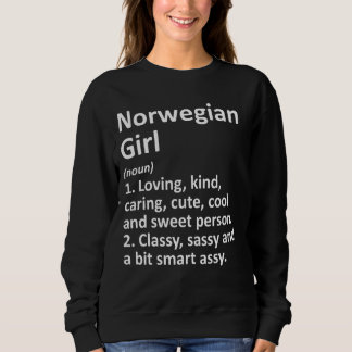 Norwegian Girl Norway  Funny Country Home Roots De Sweatshirt