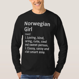 Norwegian Girl Norway Funny Country Home Roots De T-Shirt