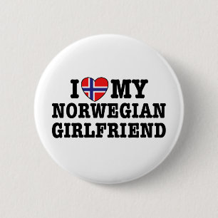 Norwegian Girlfriend 6 Cm Round Badge