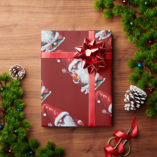 Norwegian Gnome Holding A Cranberry Juice Cocktail Wrapping Paper