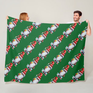 Norwegian Gnome Holding A Hot Toddy Fleece Blanket