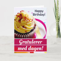 Norwegian Gratulerer med dagen Happy Birthday