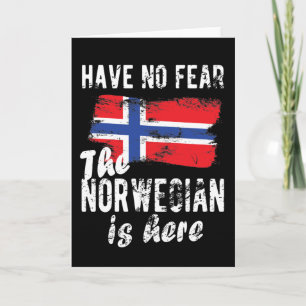 Norwegian Heritage Norway Roots Norwegian Flag Card