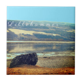 Norwegian lakenear Lillehammer in spring Ceramic Tile