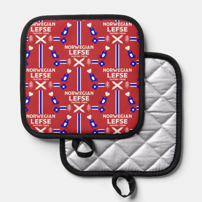 Norwegian Lefse Flatbread Apron Pot Holder (Front/Back)