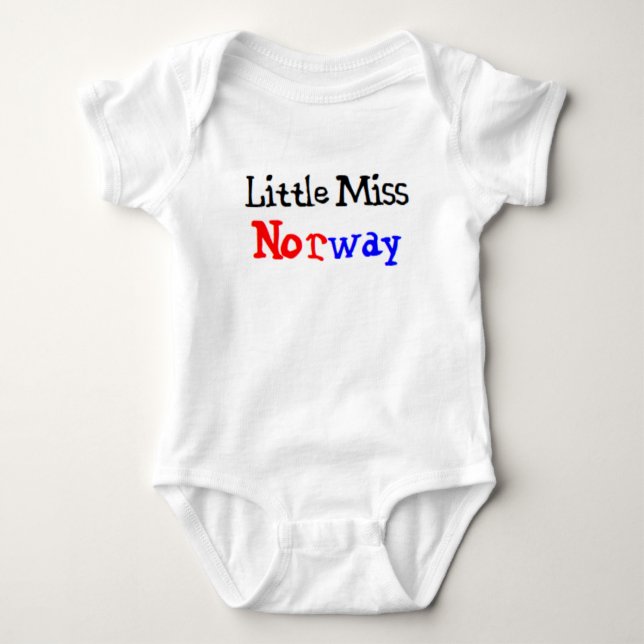 norwegian little miss baby bodysuit (Front)