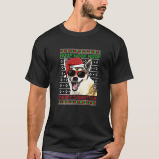 Norwegian Lundehund Dog Funny Woof Merry Christmas T-Shirt