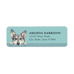 Norwegian Lundehund Dog Return Address Labels