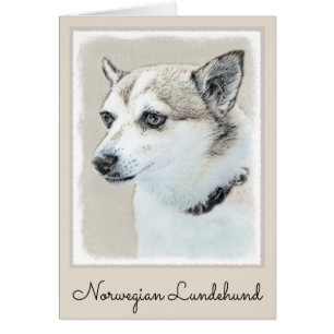Norwegian Lundehund Painting - Original Dog Art