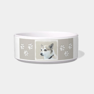 Norwegian Lundehund Painting - Original Dog Art Bowl