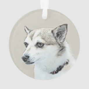 Norwegian Lundehund Painting - Original Dog Art Ornament