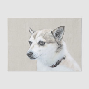 Norwegian Lundehund Painting - Original Dog Art Tissue Paper