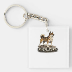 Norwegian Lundehund Shirt – Selective Listener Key Ring